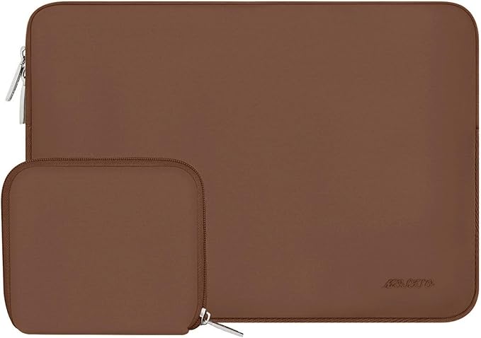 MOSISO Laptop Case 16 inch, 15-15.6 inch Laptop Sleeve Bag Compatible with MacBook Pro 16 inch, HP, Acer, Dell, Lenovo, ASUS Notebook, Neoprene Computer Sleeve Bag with Small Case, Caramel Brown