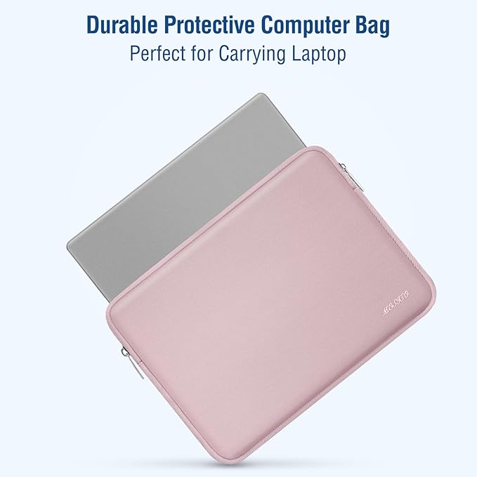 MOSISO Laptop Case 13 inch, 13 inch Laptop Sleeve Bag Compatible with MacBook Air 13 M4 M3 M2 M1 2025-2018 / Pro 13 M2 M1 2025-2016, Neoprene Computer Sleeve Bag with Small Case, Baby Pink