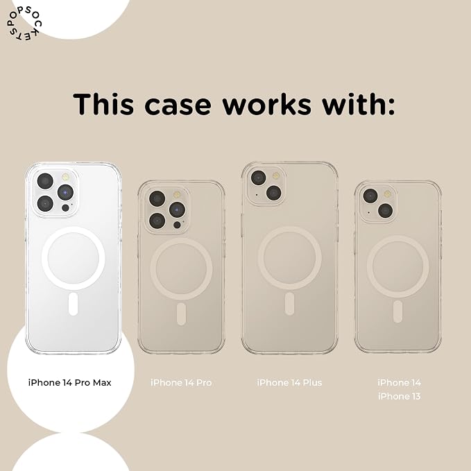 PopSockets iPhone 14 Pro Max Phone Case w/MagSafe- Cottage Tutu | Magnetic, Wireless Charging, Camera & Drop Protection, Yellow, Butter, Flower, Floral