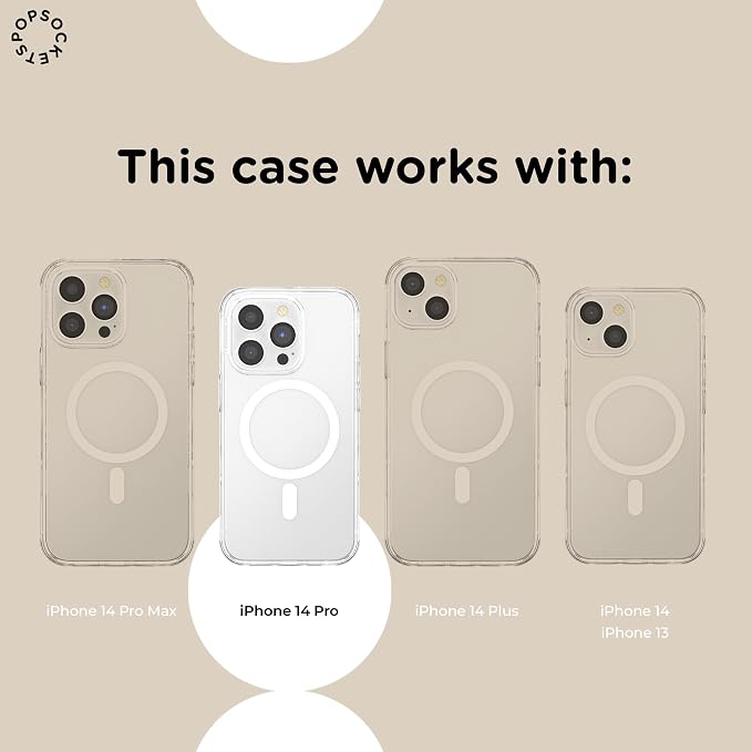 PopSockets iPhone 14 Pro Phone Case with MagSafe, Wireless Charging Compatible, Disney - Boho Wildflowers Maroon