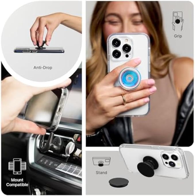 PopSockets iPhone 15 Phone Case with MagSafe, Wireless Charging Compatible, Bookish - Mirror Curse Breaker