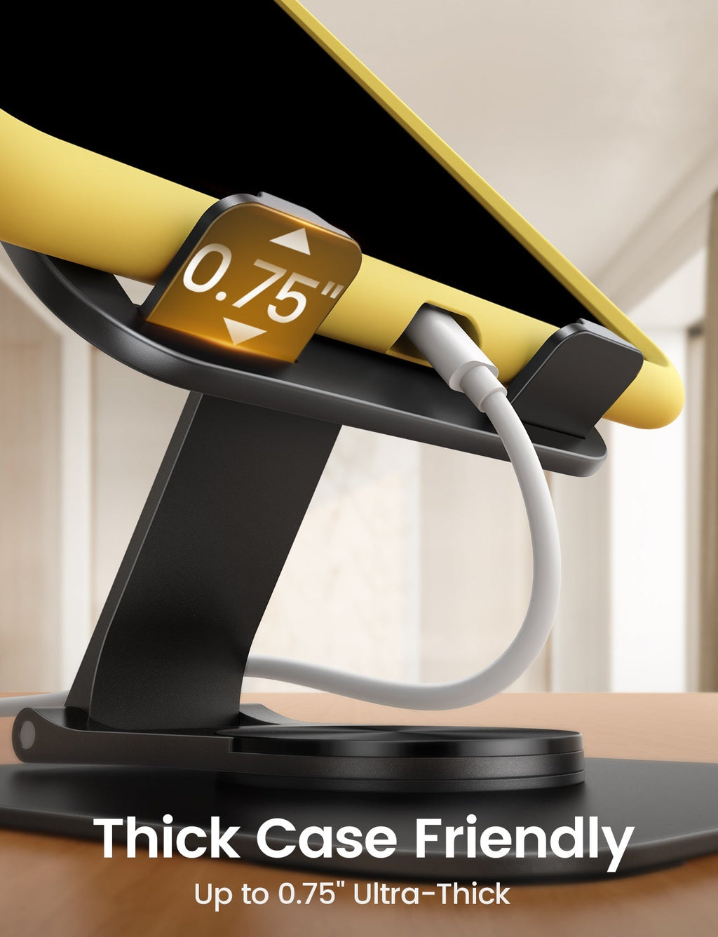 Lamicall Desktop Adjustable & Foldable 360°Rotation Tablet Stand Holder For 4.7-13" Devices