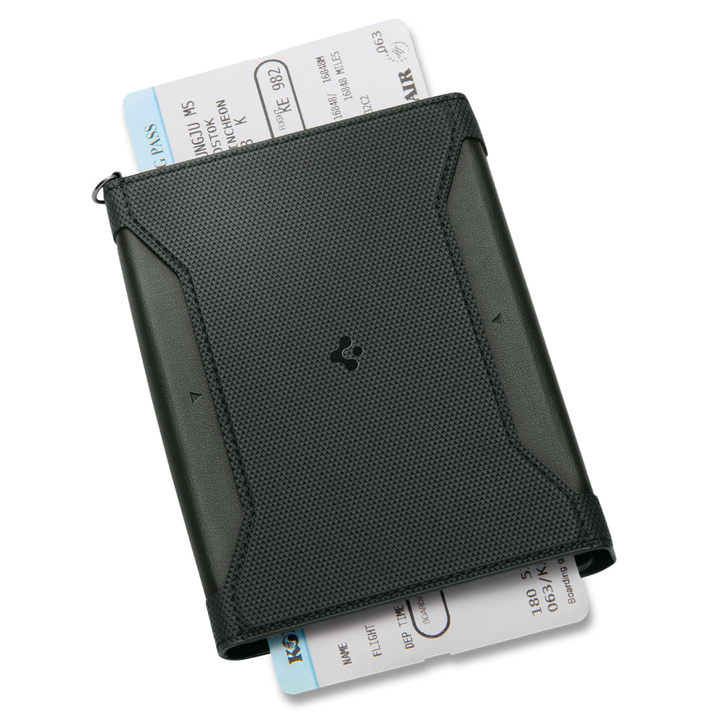 Spigen Passport Holder Case – RFID Blocking Travel Wallet with Card Slots & SIM Storage